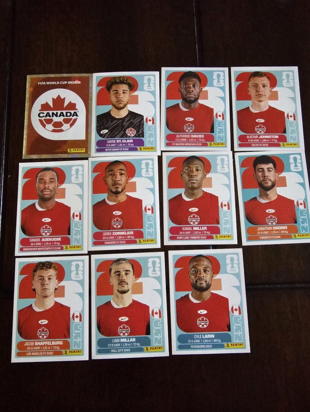 Canada National Team Trading Card Lot - White Border